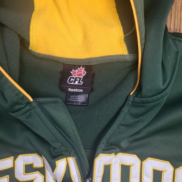 Lot Of 2 Edmonton Eskimos Green Coat & Long-sleeve Reebok Hoodie Men's XL B4 - Picture 11 of 13